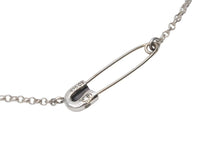 Load image into Gallery viewer, 新品未使用 CHROME HEARTS クロムハーツ セーフティピン ネックレス 1Pダイヤ 18インチ シルバー 6.9g ペンダントトップ シルバー925 中古 4c073764