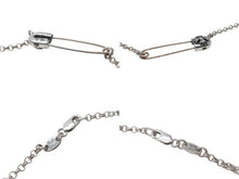 Load image into Gallery viewer, 新品未使用 CHROME HEARTS クロムハーツ セーフティピン ネックレス 1Pダイヤ 18インチ シルバー 6.9g ペンダントトップ シルバー925 中古 4c073764
