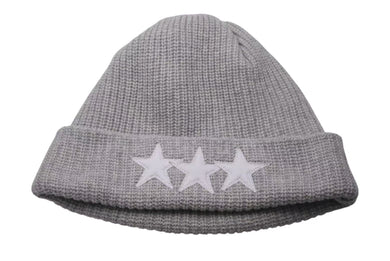 未使用 CHROME HEARTS クロムハーツ ビーニー ニット帽 パリ限定 BIG DADDY ビッグ ダディ カシミア グレー ワンサイズ 中古 4c073765