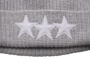 未使用 CHROME HEARTS クロムハーツ ビーニー ニット帽 パリ限定 BIG DADDY ビッグ ダディ カシミア グレー ワンサイズ 中古 4c073765