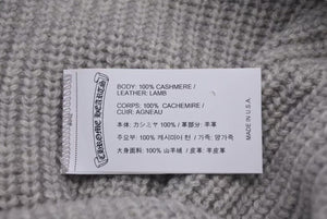 未使用 CHROME HEARTS クロムハーツ ビーニー ニット帽 パリ限定 BIG DADDY ビッグ ダディ カシミア グレー ワンサイズ 中古 4c073765