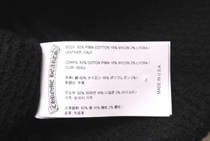 新品未使用 CHROME HEARTS クロムハーツ 新作 クロスパッチ ハラコ ニット帽 ビーニー ブラック シルバー金具 OS 中古 4c073768