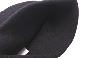 新品未使用 CHROME HEARTS クロムハーツ 新作 クロスパッチ ハラコ ニット帽 ビーニー ブラック シルバー金具 OS 中古 4c073768