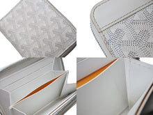 Load image into Gallery viewer, GOYARD ゴヤール マティニョンPM 二つ折り財布 コインケース ホワイト PVC レザー シルバー金具 美品 中古 4c073770
