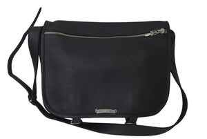 新品同様 CHROME HEARTS クロムハーツ 新型 Softshoulder ソフトショルダーバッグ レザー ブラック シルバー金具 中古 4c073773