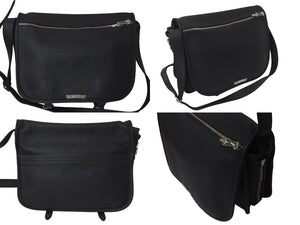 新品同様 CHROME HEARTS クロムハーツ 新型 Softshoulder ソフトショルダーバッグ レザー ブラック シルバー金具 中古 4c073773
