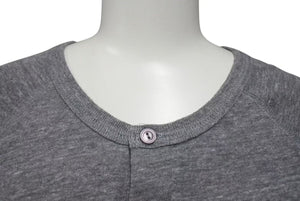 CHROME HEARTS クロムハーツ 七部丈 ヘンリーネックTシャツ サイズL フレア CHプラス スクロールロゴ プリント 美品 中古 4c073776