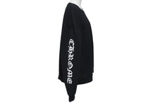 Load image into Gallery viewer, 極美品 CHROME HEARTS クロムハーツ スウェット トレーナー サイズM 新型 ネックロゴ アームプリント ブラック コットン 中古 4c073779
