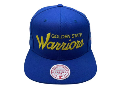 極美品 JUSTDON ジャストドン Mitchell＆Ness NBA ミッチェルアンドネス HWC ウォーリアーズ スナップバックキャップ ブルー 中古 4c073786