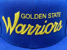 Load image into Gallery viewer, 極美品 JUSTDON ジャストドン Mitchell＆Ness NBA ミッチェルアンドネス HWC ウォーリアーズ スナップバックキャップ ブルー 中古 4c073786