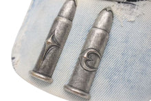 Load image into Gallery viewer, THUG CLUB サグクラブ TC Life Cap キャップ 帽子 デニム 銃弾 コットン ブルー アンティークシルバー金具 美品 中古 4c073788