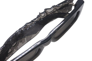 Evangelisti World エバンジェリスティワールド Drop 01 ドロップ サングラス メガネ アセテート イタリア製 ブラック 美品 中古 4c073790