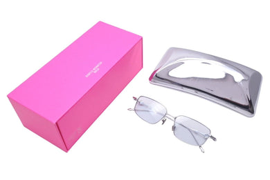 GENTLE MONSTER ジェントルモンスター メガネ サングラス ATOMIC-02 アトミック メタル シルバー ブルー 美品 中古 4c073792