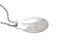 Load image into Gallery viewer, Tiffany＆Co ティファニー ReturntoTiffany リターントゥオーバル タグ ペンダントトップ ネックレス 17g シルバー925 美品 中古 4c073793