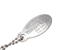 Tiffany＆Co ティファニー ReturntoTiffany リターントゥオーバル タグ ペンダントトップ ネックレス 17g シルバー925 美品 中古 4c073793