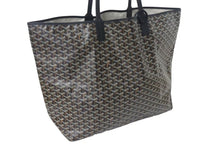 Load image into Gallery viewer, 極美品 GOYARD ゴヤール サンルイ XXL トートバッグ ハンドバッグ PVC レザー ブラック ヘリンボーン 中古 4c073798