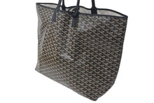 Load image into Gallery viewer, 極美品 GOYARD ゴヤール サンルイ XXL トートバッグ ハンドバッグ PVC レザー ブラック ヘリンボーン 中古 4c073798