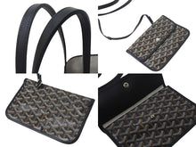 Load image into Gallery viewer, 極美品 GOYARD ゴヤール サンルイ XXL トートバッグ ハンドバッグ PVC レザー ブラック ヘリンボーン 中古 4c073798
