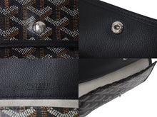 Load image into Gallery viewer, 極美品 GOYARD ゴヤール サンルイ XXL トートバッグ ハンドバッグ PVC レザー ブラック ヘリンボーン 中古 4c073798