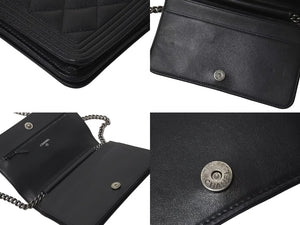 新品未使用 CHANEL シャネル ボーイシャネル チェーンウォレット 長財布 AP1117 28番台 キャビアスキン ココマーク ブラック 中古 4c073811