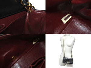 CHANEL シャネル マトラッセ フルフラップチェーンショルダーバッグ 1番台 ラムスキン ココマーク ブラック 美品 中古 4c073812
