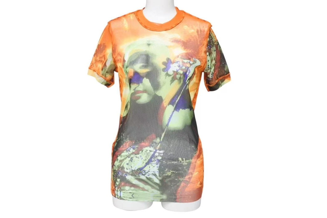 極美品 Jean Paul GAULTIER ジャンポールゴルチェ Power Net T Shirt パワーネットT シャツ サイズ 48 中古 4c073815 