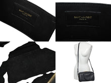 画像をギャラリービューアに読み込む, SAINT LAURENT サンローラン ベイビーダッフル 2WAY ハンドバッグ ショルダーバッグ CLD330958 0714 ブラック ゴールド 美品 中古 4c073817 