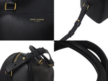 画像をギャラリービューアに読み込む, SAINT LAURENT サンローラン ベイビーダッフル 2WAY ハンドバッグ ショルダーバッグ CLD330958 0714 ブラック ゴールド 美品 中古 4c073817 