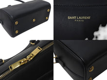 画像をギャラリービューアに読み込む, SAINT LAURENT サンローラン ベイビーダッフル 2WAY ハンドバッグ ショルダーバッグ CLD330958 0714 ブラック ゴールド 美品 中古 4c073817 