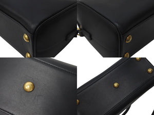 SAINT LAURENT サンローラン ベイビーダッフル 2WAY ハンドバッグ ショルダーバッグ CLD330958 0714 ブラック ゴールド 美品 中古 4c073817 