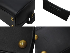SAINT LAURENT サンローラン ベイビーダッフル 2WAY ハンドバッグ ショルダーバッグ CLD330958 0714 ブラック ゴールド 美品 中古 4c073817 