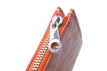 Load image into Gallery viewer, 新品未使用 GOYARD ゴヤール ブルボン カードケース ジップ付きカードホルダー ゴヤールディンキャンバス オレンジ シルバー 中古 4c073846