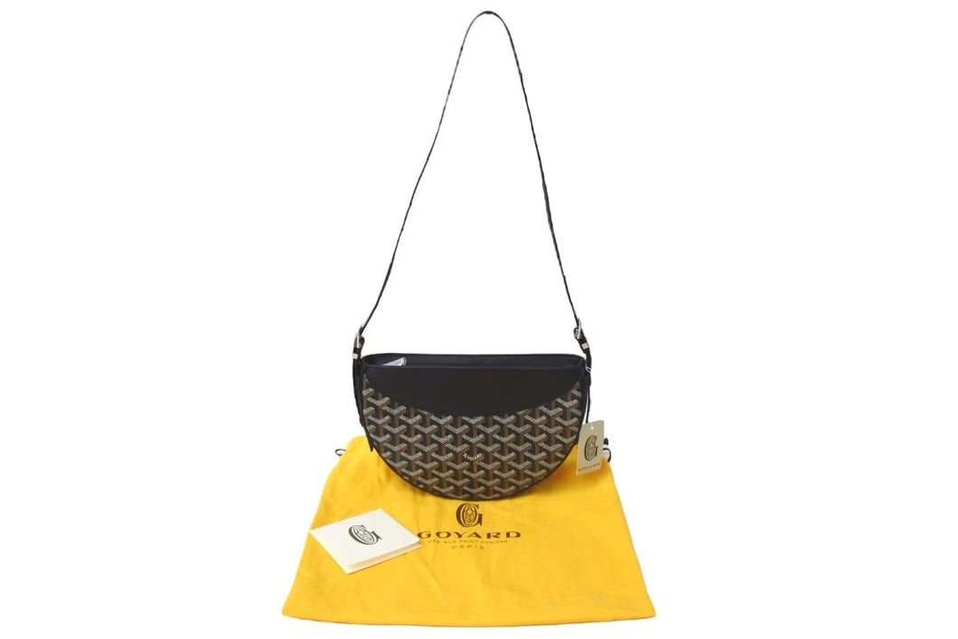 新品未使用 GOYARD ゴヤール ヒロンデルバッグPM ショルダーバッグ クロスボディバッグ ゴヤールディンキャンバス ブラック 中古 4c073847