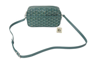 新品未使用 GOYARD ゴヤール カップヴェールPM ショルダーバッグ グリーン シルバー金具 ゴヤールディンキャンバス 中古 4c073848