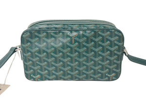 新品未使用 GOYARD ゴヤール カップヴェールPM ショルダーバッグ グリーン シルバー金具 ゴヤールディンキャンバス 中古 4c073848