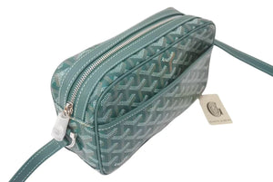 新品未使用 GOYARD ゴヤール カップヴェールPM ショルダーバッグ グリーン シルバー金具 ゴヤールディンキャンバス 中古 4c073848