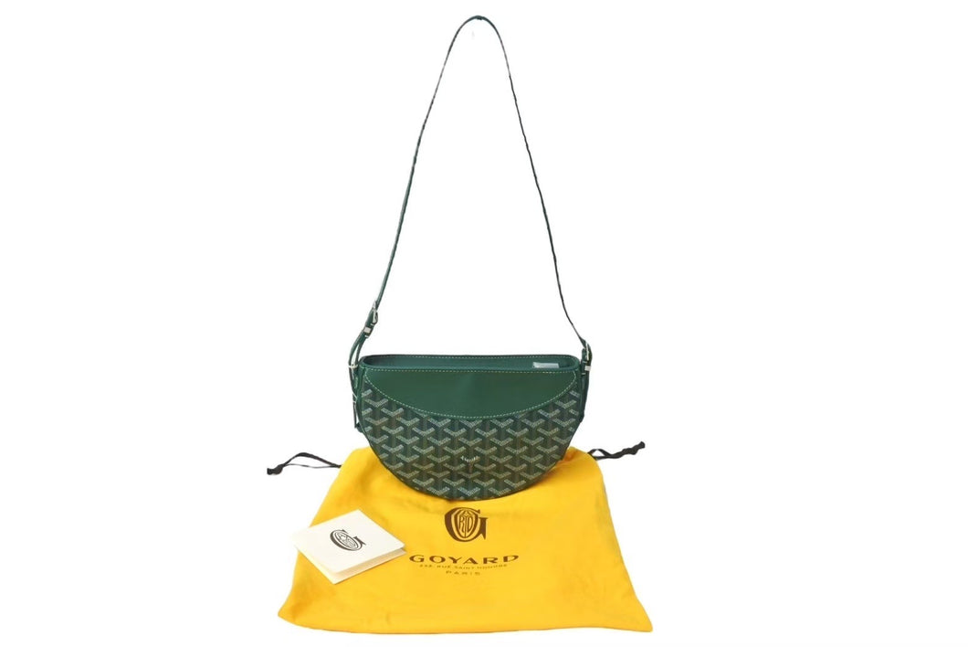 新品未使用 GOYARD ゴヤール ヒロンデルバッグPM ショルダーバッグ クロスボディバッグ ゴヤールディンキャンバス グリーン 中古 4c073850