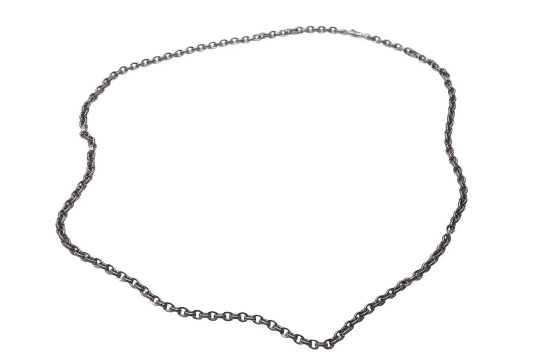 未使用 CHROME HEARTS クロムハーツ PAPER CHAIN NECKLACE 30インチ ペーパーチェーン ネックレス 約77cm 45.6g シルバ−925 中古 4c073857