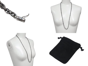 未使用 CHROME HEARTS クロムハーツ PAPER CHAIN NECKLACE 30インチ ペーパーチェーン ネックレス 約77cm 45.6g シルバ−925 中古 4c073857
