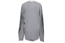 Load image into Gallery viewer, 新品未使用 CHROMEHEARTS クロムハーツ ホースシュー 長袖Tシャツ サーマル アームプリント クルーネック グレー サイズXL 中古 4c073858