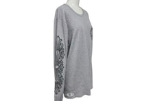 Load image into Gallery viewer, 新品未使用 CHROMEHEARTS クロムハーツ ホースシュー 長袖Tシャツ サーマル アームプリント クルーネック グレー サイズXL 中古 4c073858