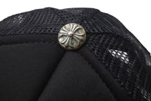 Load image into Gallery viewer, 新品未使用 CHROME HEARTS クロムハーツ トラッカーキャップ キングタコス・ブラック マルチ CHスクロールラベル ONE SIZE ブラック シルバー925 中古 4c073859