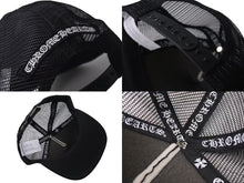 Load image into Gallery viewer, 新品未使用 CHROME HEARTS クロムハーツ トラッカーキャップ キングタコス・ブラック マルチ CHスクロールラベル ONE SIZE ブラック シルバー925 中古 4c073859