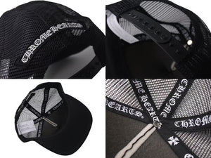 新品未使用 CHROME HEARTS クロムハーツ トラッカーキャップ キングタコス・ブラック マルチ CHスクロールラベル ONE SIZE ブラック シルバー925 中古 4c073859