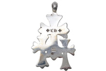 Load image into Gallery viewer, 新品同様 CHROME HEARTS クロムハーツ 3 CH CRS SML トリプルCHクロススモール シルバーネックレストップ シルバー925 中古 4c073862