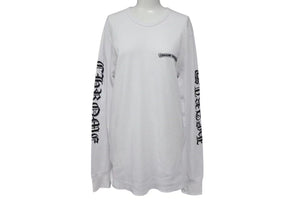 新品未使用 CHROMEHEARTS クロムハーツ ホースシュー 長袖Tシャツ サーマル アームプリント クルーネック ホワイト サイズXL 中古 4c073863