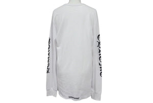 新品未使用 CHROMEHEARTS クロムハーツ ホースシュー 長袖Tシャツ サーマル アームプリント クルーネック ホワイト サイズXL 中古 4c073863