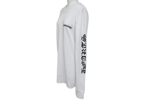 新品未使用 CHROMEHEARTS クロムハーツ ホースシュー 長袖Tシャツ サーマル アームプリント クルーネック ホワイト サイズXL 中古 4c073863