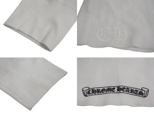 新品未使用 CHROMEHEARTS クロムハーツ ホースシュー 長袖Tシャツ サーマル アームプリント クルーネック ホワイト サイズXL 中古 4c073863