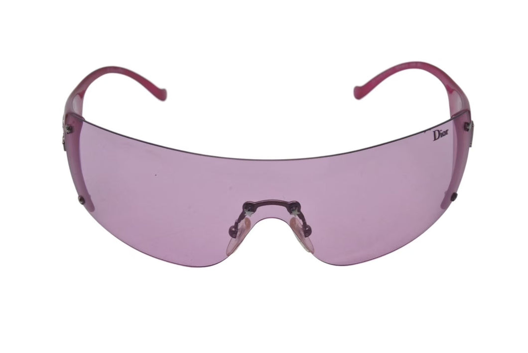 Christian Dior クリスチャンディオール DIOR SKI 6 サングラス 6 WQ8 120 プラスチック クリアレンズ ピンク 美品 中古 4c073871